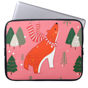 Frohe Weihnachtsfeier und viel Glück im neuen Jah Laptopschutzhülle