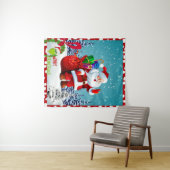 Frohe Weihnachtsfeier Wandteppich (Beispiel (Horizontal))