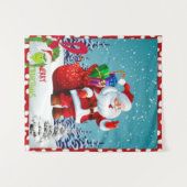 Frohe Weihnachtsfeier Wandteppich (Vorderseite (Horizontal))