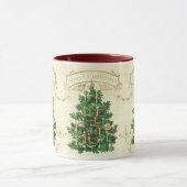 Frohe Weihnachtsfeier Weihnachtsbaum Individuelle  Tasse (Zentrum)