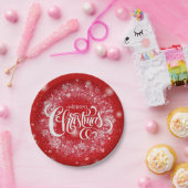 Frohe Weihnachtsfeier Zeit Design Pappteller (Party)