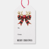 Frohe Weihnachtsfeier zu und von Geschenkanhänger (Vorderseite)