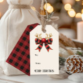 Frohe Weihnachtsfeier zu und von Geschenkanhänger