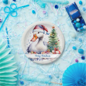 Frohe Weihnachtsfeierliche Gans - Pappteller (Party)