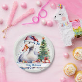 Frohe Weihnachtsfeierliche Gans - Pappteller (Party)