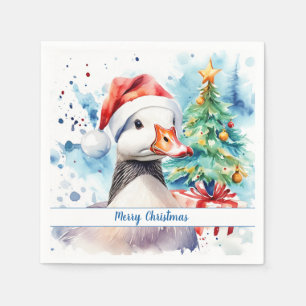 Frohe Weihnachtsfeierliche Gans - Serviette