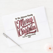 Frohe Weihnachtsfeierlichkeit Quadratischer Aufkleber (Umschlag)