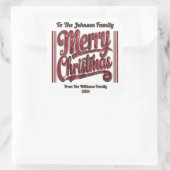 Frohe Weihnachtsfeierlichkeit Quadratischer Aufkleber (Tasche)