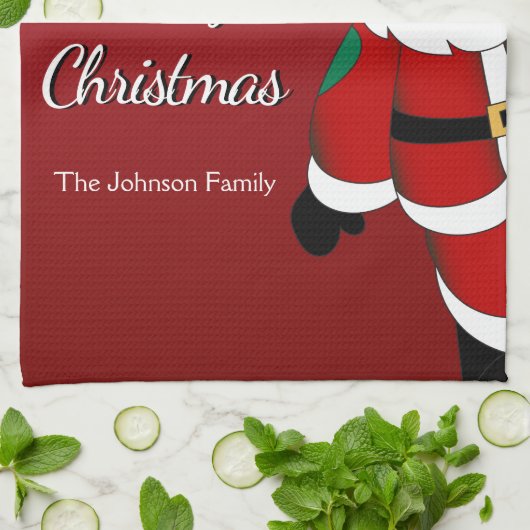 Frohe Weihnachtsfeierlichkeiten Geschirrtuch (Gefaltet)