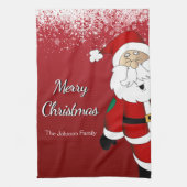 Frohe Weihnachtsfeierlichkeiten Geschirrtuch (Vertikal)