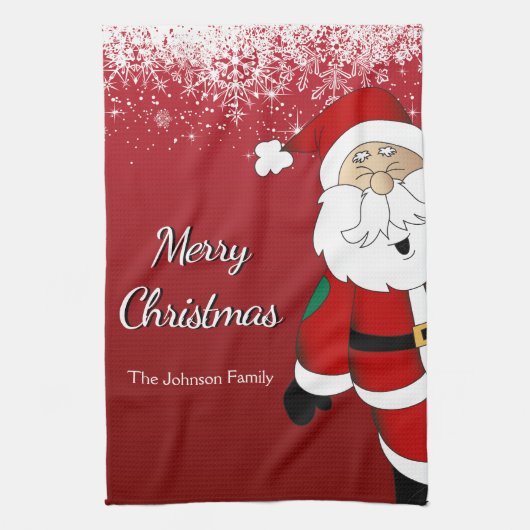 Frohe Weihnachtsfeierlichkeiten Geschirrtuch (Vertikal)