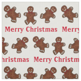 Frohe Weihnachtsfeiertag Gingerbread Mann Männer F Stoff