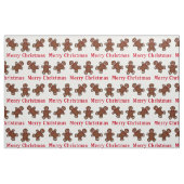 Frohe Weihnachtsfeiertag Gingerbread Mann Männer F Stoff (Fat Quarter (45,7 x 55,9 cm))