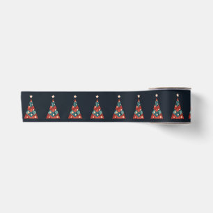 Frohe Weihnachtsfeiertage abstrakte Kunstxmas Satinband