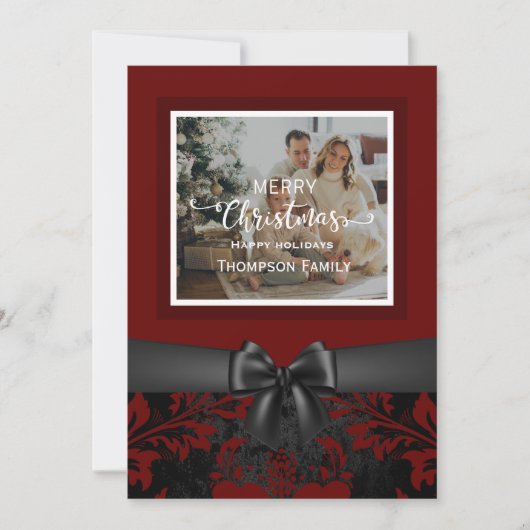 Frohe Weihnachtsfeiertage angepasstes Skript Einladung (Vorderseite)