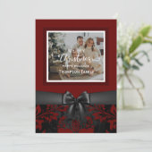 Frohe Weihnachtsfeiertage angepasstes Skript Einladung (Stehend Vorderseite)