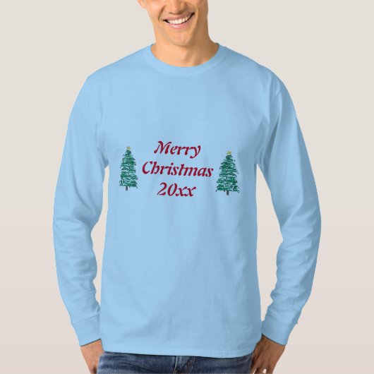 Frohe Weihnachtsfeiertage Bäume Hemden T-Shirt (Vorderseite)