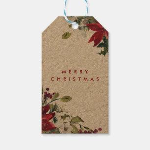 Frohe Weihnachtsfeiertage Blumengeschenke Geschenkanhänger