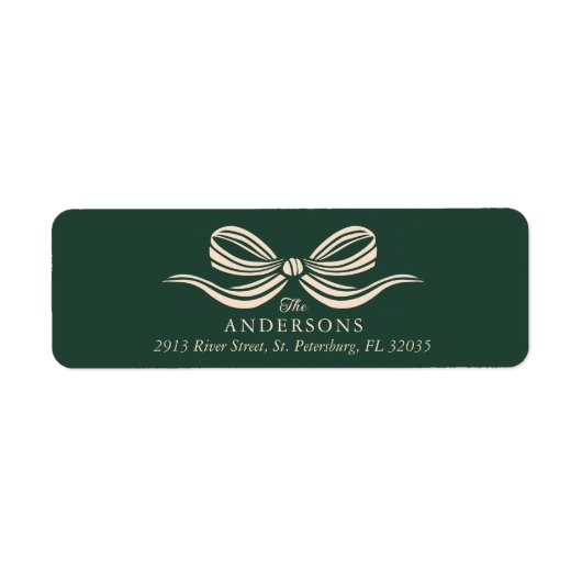 Frohe Weihnachtsfeiertage Bow Rücksendeadresse Eti (Vorne)