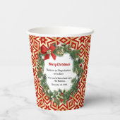 Frohe Weihnachtsfeiertage Business Custom Pappbecher (Rückseite)