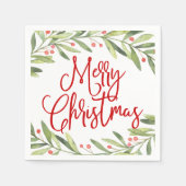 Frohe Weihnachtsfeiertage Cocktail Party Serviette (Vorderseite)