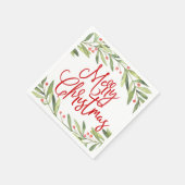 Frohe Weihnachtsfeiertage Cocktail Party Serviette (Ecke)