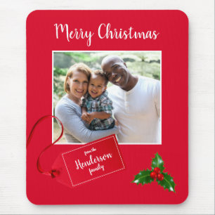 Frohe Weihnachtsfeiertage - Custom Foto - Mousepad