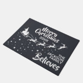 Frohe Weihnachtsfeiertage der Schlittenhirten Fußmatte (Schrägansicht)