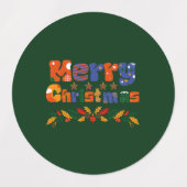 Frohe Weihnachtsfeiertage Etiketten (Design 2)