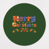 Frohe Weihnachtsfeiertage Etiketten (Design 1)