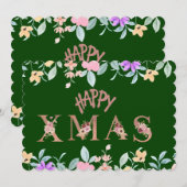 Frohe Weihnachtsfeiertage Feiertagskarte (Vorne/Hinten)