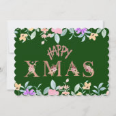 Frohe Weihnachtsfeiertage Feiertagskarte (Rückseite)