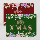 Frohe Weihnachtsfeiertage Feiertagspostkarte (Vorne/Hinten)