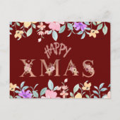 Frohe Weihnachtsfeiertage Feiertagspostkarte (Rückseite)