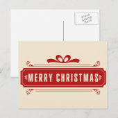 Frohe Weihnachtsfeiertage Feiertagspostkarte (Vorne/Hinten)