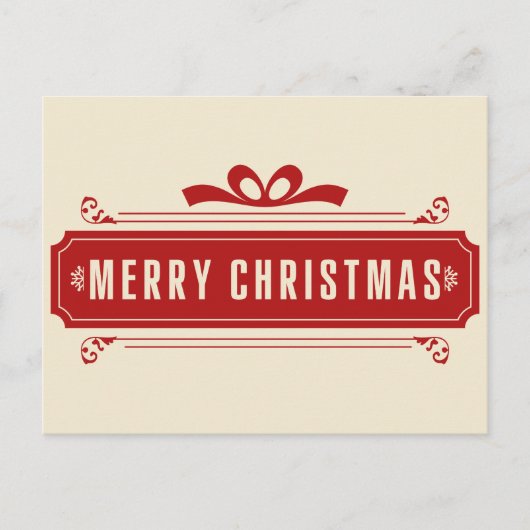 Frohe Weihnachtsfeiertage Feiertagspostkarte (Vorderseite)