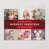 Frohe Weihnachtsfeiertage Foto Collage Feiertagspostkarte (Vorderseite)