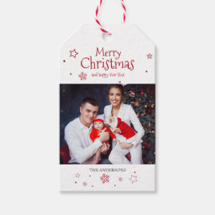 Frohe Weihnachtsfeiertage Foto Geschenkanhänger