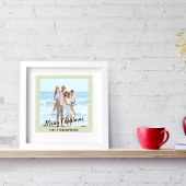 Frohe Weihnachtsfeiertage Foto Grüne Kalligrafie Poster