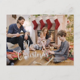 Frohe Weihnachtsfeiertage Foto Gruß Postkarte