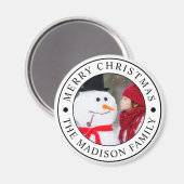 Frohe Weihnachtsfeiertage Foto Magnet (Vorderseite/Rückseite)