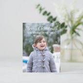 Frohe Weihnachtsfeiertage Foto Postkarte (Stehend Vorderseite)
