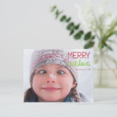 Frohe Weihnachtsfeiertage Foto Postkarte (Stehend Vorderseite)