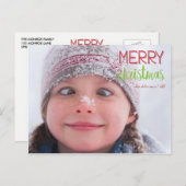 Frohe Weihnachtsfeiertage Foto Postkarte (Vorne/Hinten)