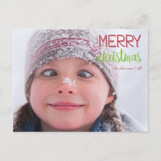 Frohe Weihnachtsfeiertage Foto Postkarte (Vorderseite)