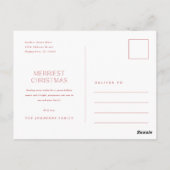 Frohe Weihnachtsfeiertage Foto Weihnachten Postkarte (Rückseite)