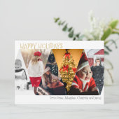 Frohe Weihnachtsfeiertage FotoCollage Feiertagskarte (Stehend Vorderseite)