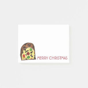 Frohe Weihnachtsfeiertage Fruitcake Fruit Cake Foo Post-it Klebezettel