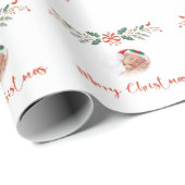Frohe Weihnachtsfeiertage Geschenk Foto Geschenkpapier (Rolleneckpunkt)