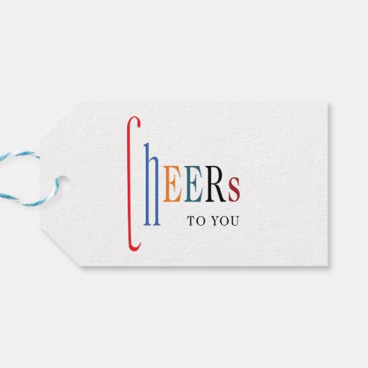 Frohe Weihnachtsfeiertage Geschenkanhänger (Rückseite Horizontal)